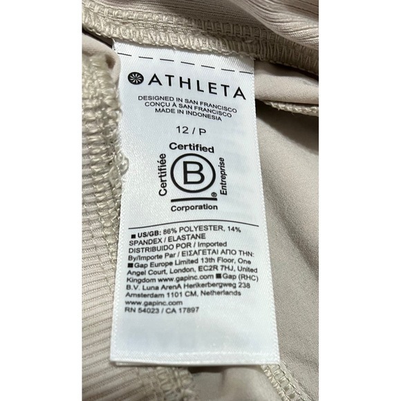 Athleta Women's Beige Stretch Travel Pants Size 12P Lightweight Comfort - Picture 5 of 7
